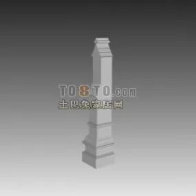 European Vintage Column Component 3d model