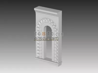 European Arc Wall Win Classic Column 3d model