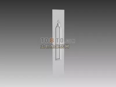 Home Wood Door With Frame On Top 3d model