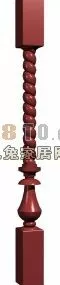 Chinese Baluster Handrail Equipment 3d model