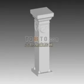 European Square Column Component 3d model