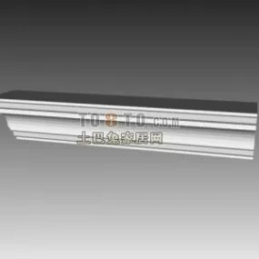 European Ceiling Molding Decoration 3d model