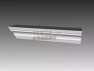 Brass Decor On Door 3d model