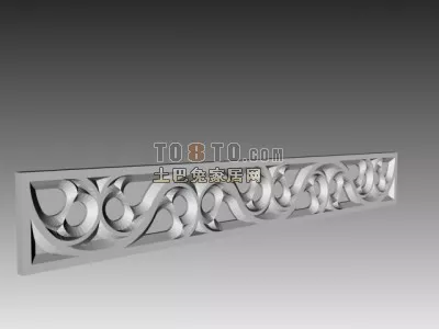 European Carved Molding Component 3d model European Carved Molding Component 3d model