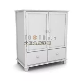 Office Cabinet 4 Doors 3d model