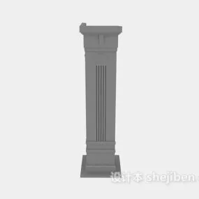 European Concrete Square Column 3d model