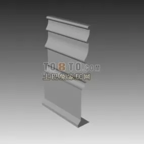 European Construction Component Molding Part 3d model