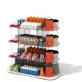 Supermarket Booth Shelf 3d model