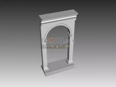 European Component Arc Gate Marble 3d model European Component Arc Gate Marble 3d model