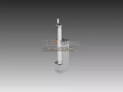 Construction Column Head Carved Style 3d model