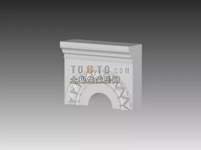 Arc Wall European Construction Component 3d model