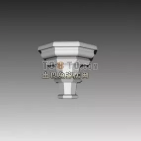 European Column Head Decoration 3d model