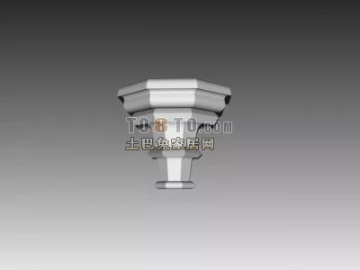 European Architecture Construction Column With Base 3d model