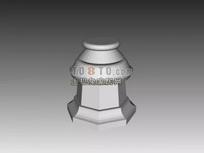 Construction Column Square Base 3d model