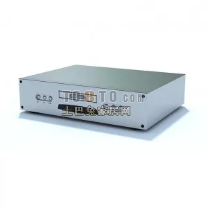 Dvd Player Gadget Chrome Color 3d model