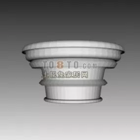 European Round Column Component 3d model