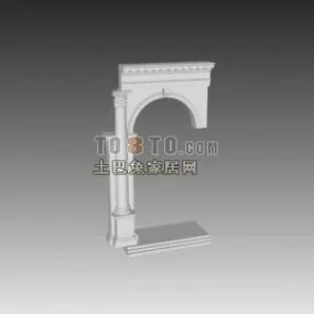 European Wall Column Component 3d model