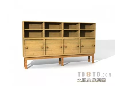 Double Door Glass Line Decorative 3d model