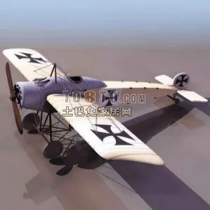 Ww1 Propeller Fighter Aircraft 3d model Ww1 Propeller Fighter Aircraft 3d model