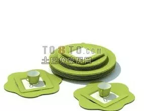 Plastic Plate Utensil 3d model