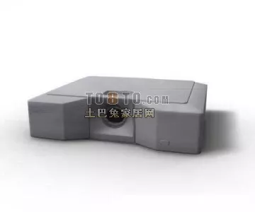 White Projector Gadget 3d model White Projector Gadget 3d model