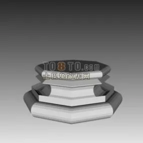 Classic Column Base Stone Material 3d model
