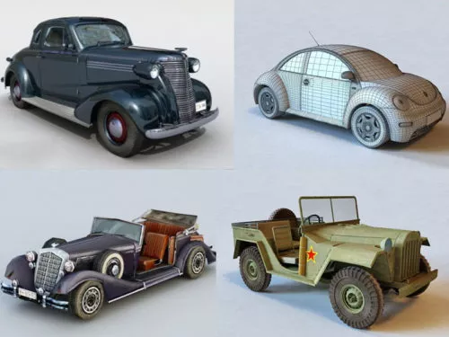 20 Beauty Vintage Car 3D Models Collection