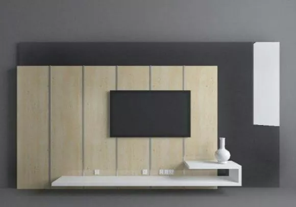 Tv Wall Wooden Background 3d model Tv Wall Wooden Background 3d model