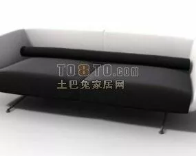 Modern Sofa Black And White Color 3d model