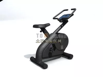 Gym Equipment Rack With Big Weights On Side 3d model