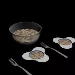 Breakfast Food Two Set 3d model