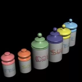 Kitchen Jar Collection 3d model