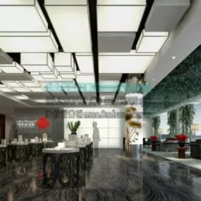 Sales Office Area Interior Scene 3d model