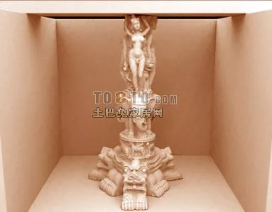 Indian God Sculpture 3d model Indian God Sculpture 3d model