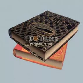 Ancient Book Stack 3d model