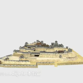 Ancient Building Castle Damage 3d model