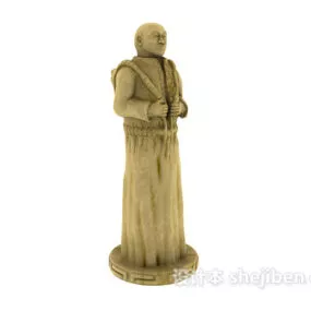 Ancient Figure Man Statue 3d model