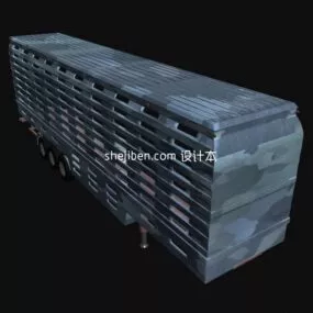 Animal Trailer Box 3d model