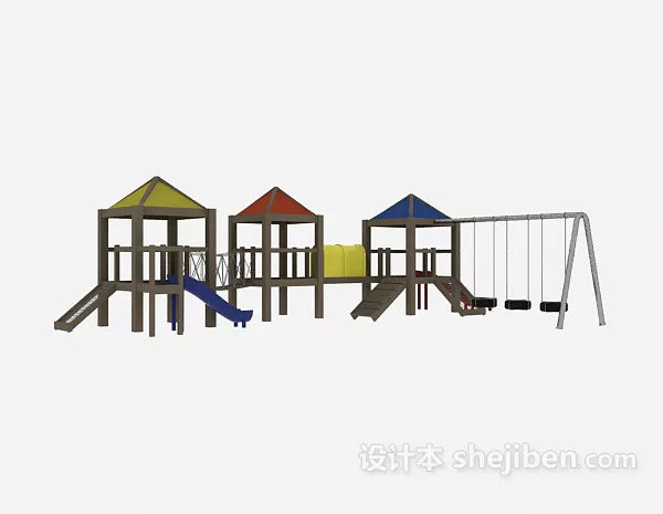 Traditional Chinese Pavilion And Corridor 3d model
