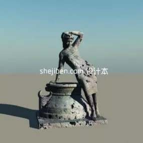 Female Body Art Statue 3d model
