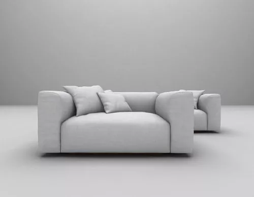 Grey Armrest Sofa Upholstery 3d model Grey Armrest Sofa Upholstery 3d model