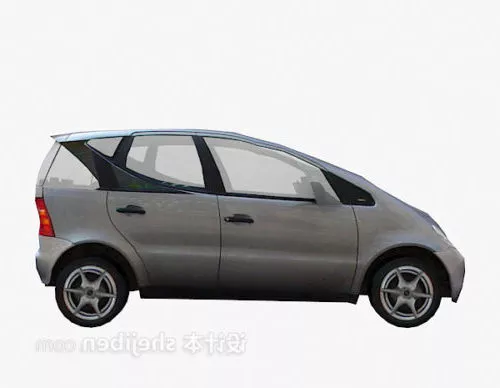 Grey Sedan Car 3d model Grey Sedan Car 3d model