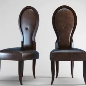 Neoclassical Leather Chair 3d model