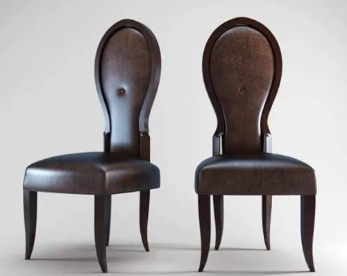Neoclassical Leather Chair 3d model Neoclassical Leather Chair 3d model