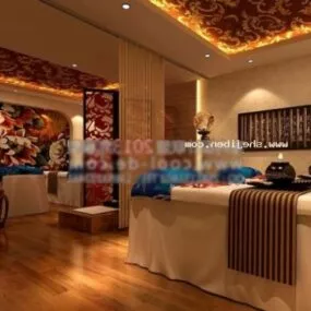 Spa Room Decorative Interior Scene 3d model