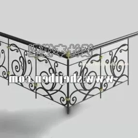 Stainless Steel Guardrail 3d model