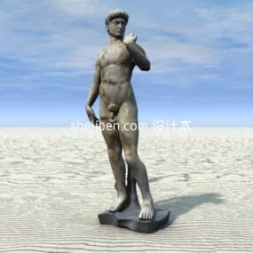 Old Statue David Sculpture 3d model