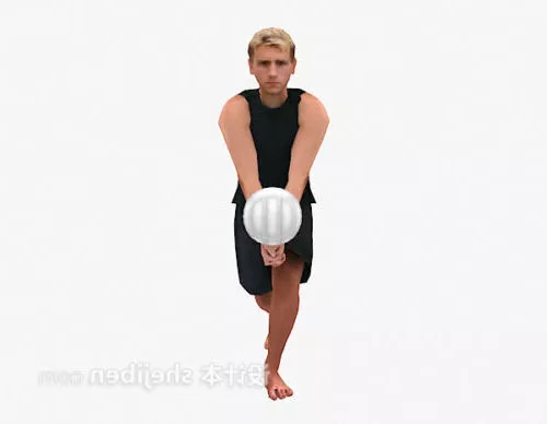 Low Poly Volleyball Ball 3d model
