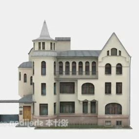 Vintage Large Villa Building 3d model
