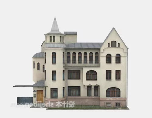 Low Poly Villa Ville 3d model